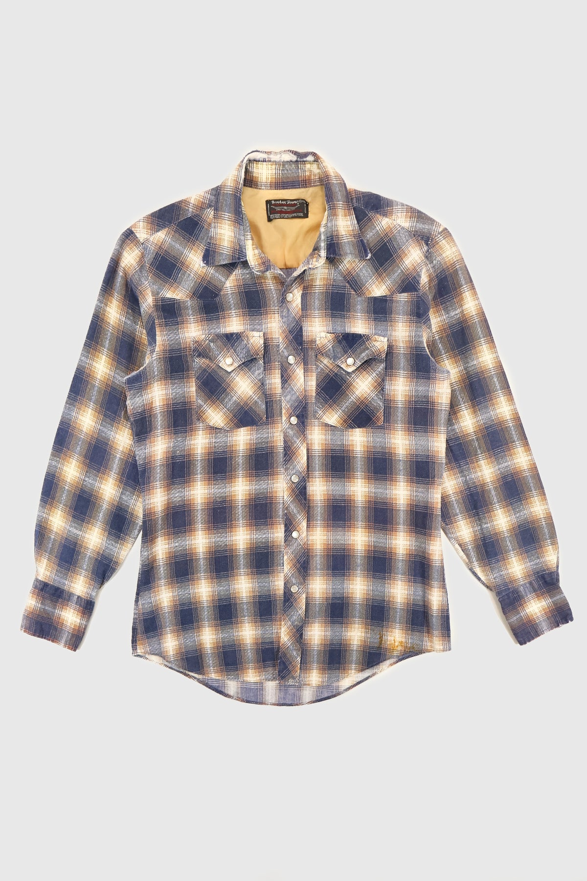 Vintage Frayed Snap Button-Down Shirt Image 0