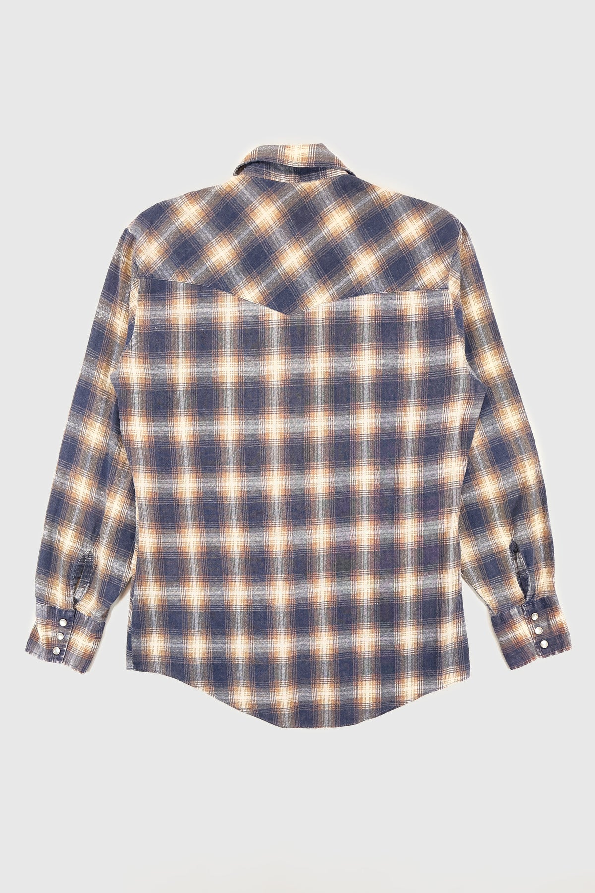 Vintage Frayed Snap Button-Down Shirt Image 4