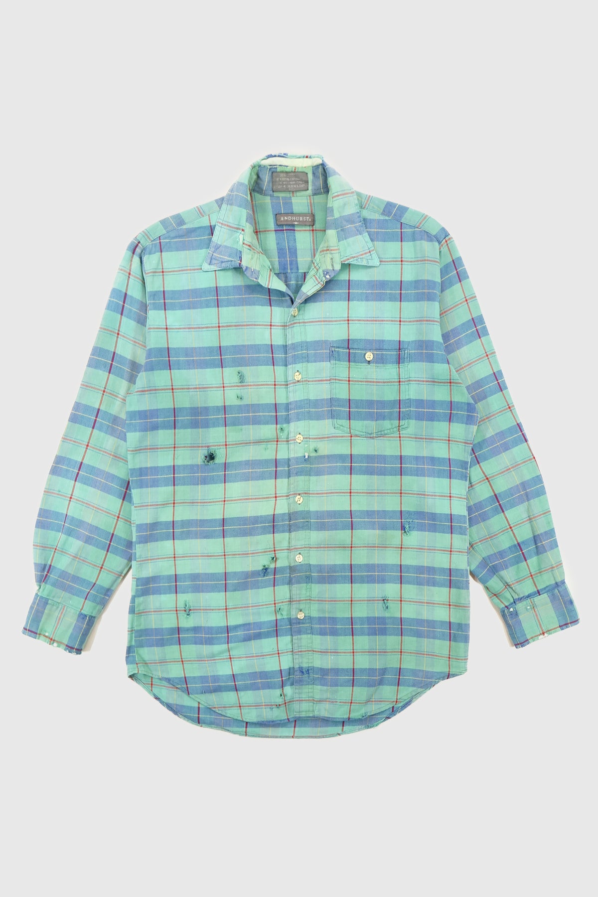 Vintage Lightweight Distressed Button-Down Shirt Image 0
