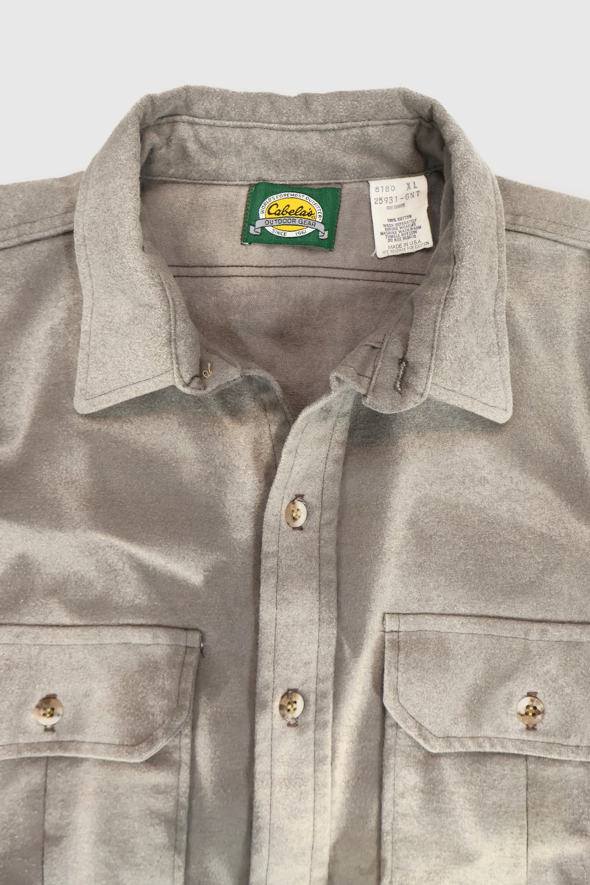 Vintage Cabela's Heavyweight Flannel Button-Down Shirt Image 4