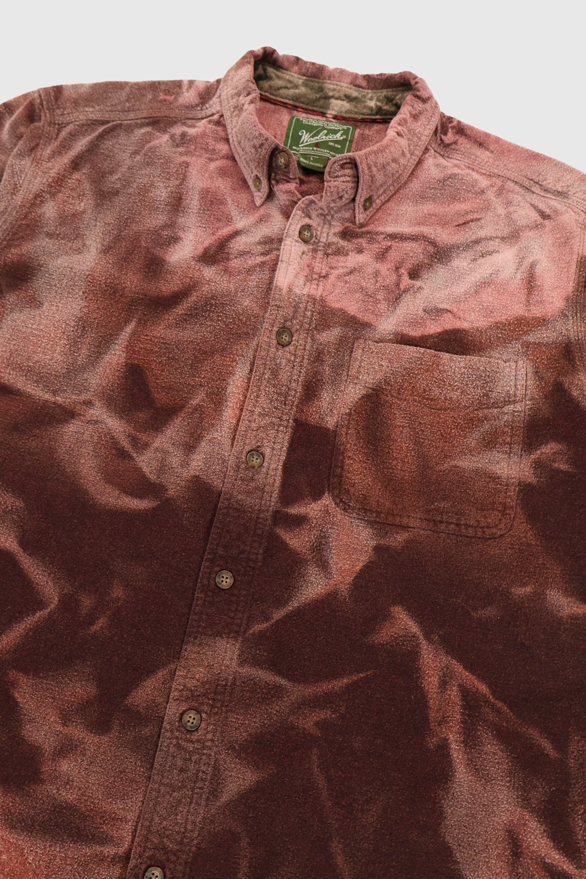 Vintage Woolrich Short Sleeve Cut Off Flannel Button-Down Shirt Image 2