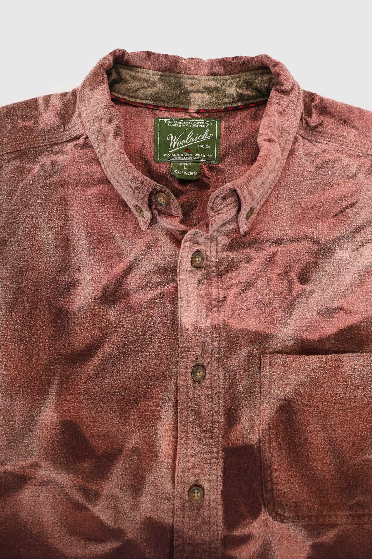 Vintage Woolrich Short Sleeve Cut Off Flannel Button-Down Shirt Image 3