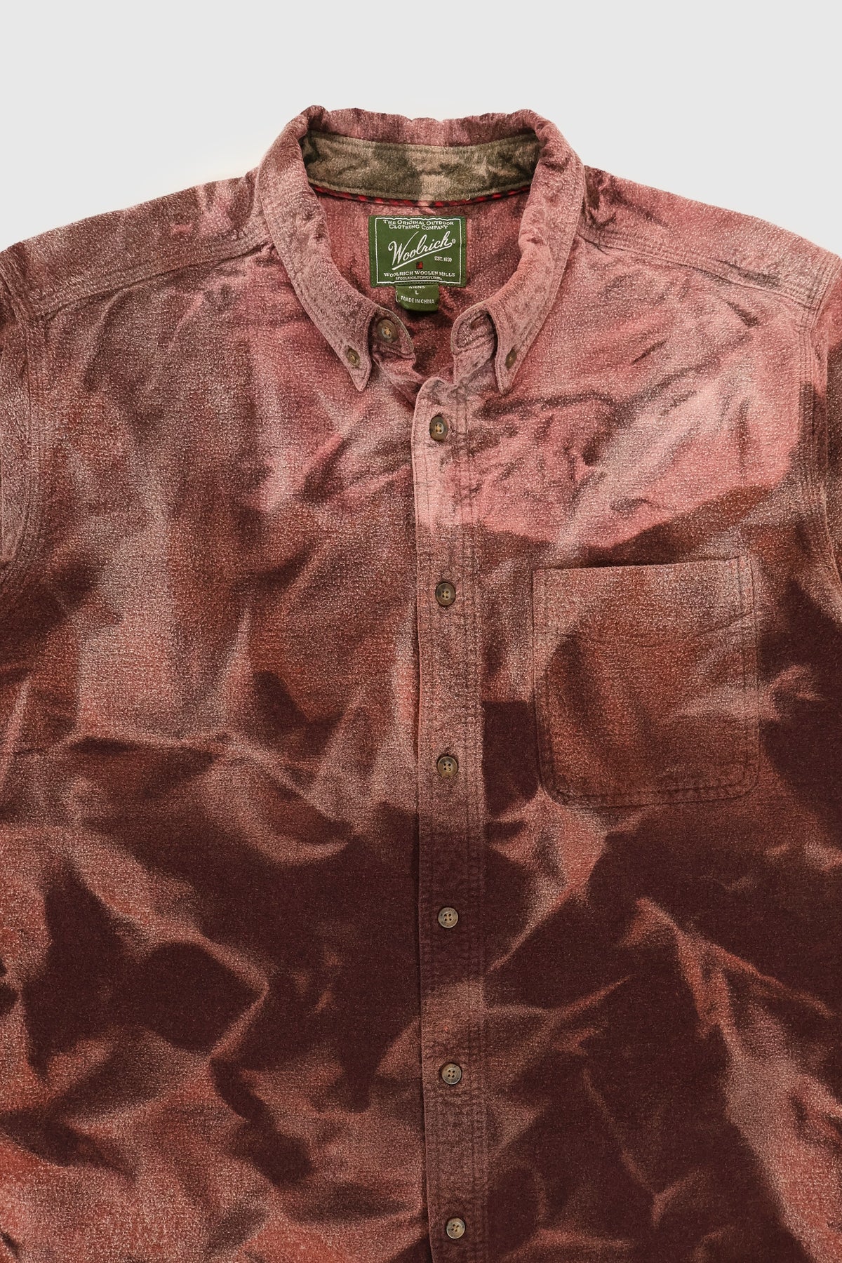 Vintage Woolrich Short Sleeve Cut Off Flannel Button-Down Shirt Image 5