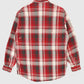 Vintage Distressed Red Plaid Button-Down Shirt Image 1