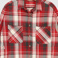 Vintage Distressed Red Plaid Button-Down Shirt Image 5