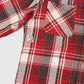 Vintage Distressed Red Plaid Button-Down Shirt Image 3