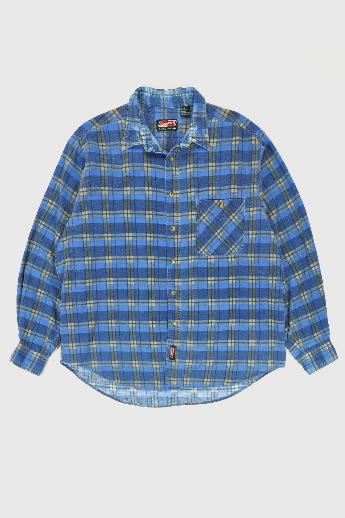 Vintage Coleman Plaid Flannel Button-Down Shirt Image 0