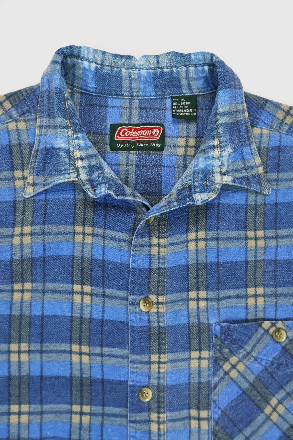 Vintage Coleman Plaid Flannel Button-Down Shirt Image 2