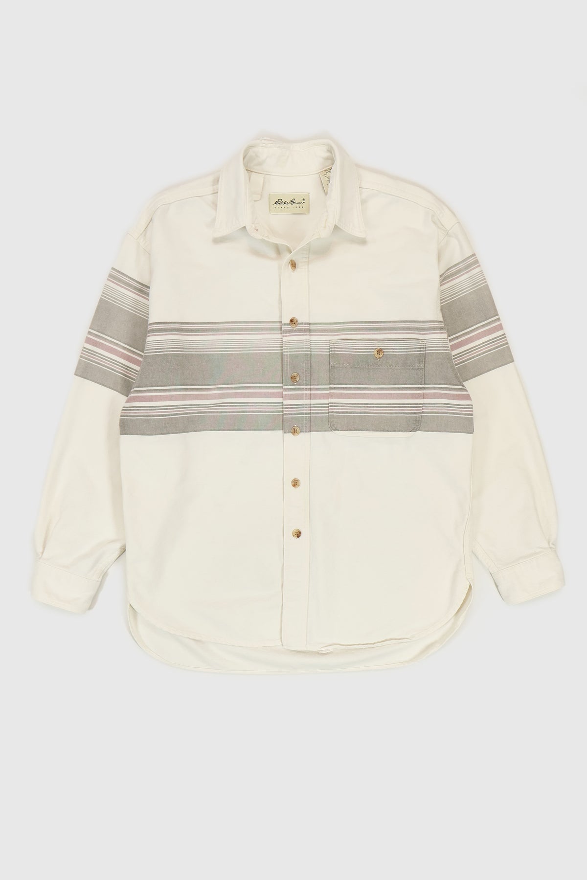 Vintage Eddie Bauer Striped Button-Down Shirt Image 0