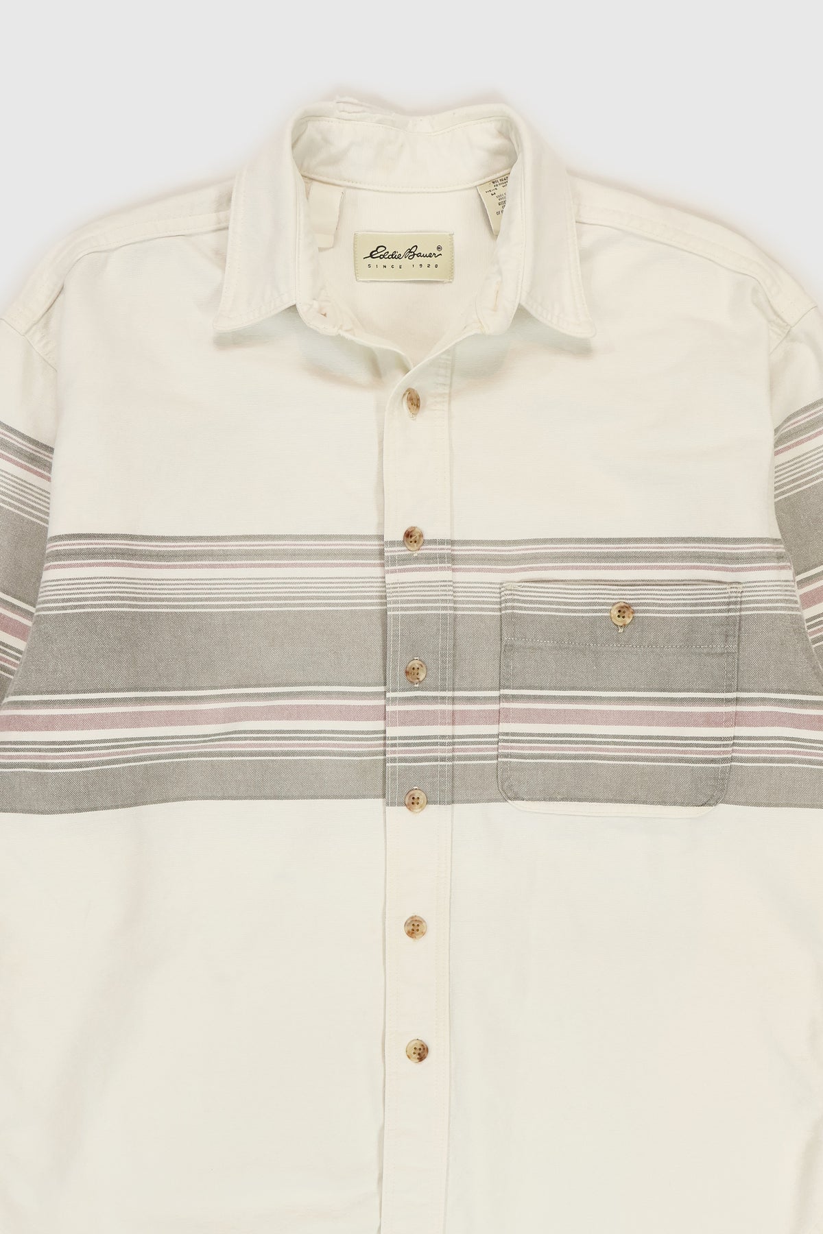 Vintage Eddie Bauer Striped Button-Down Shirt Image 4