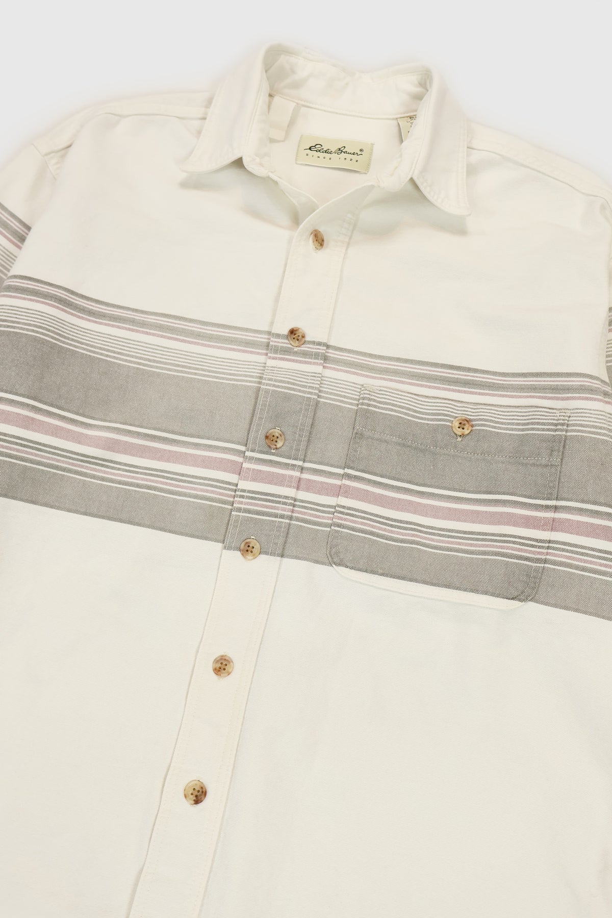 Vintage Eddie Bauer Striped Button-Down Shirt Image 2