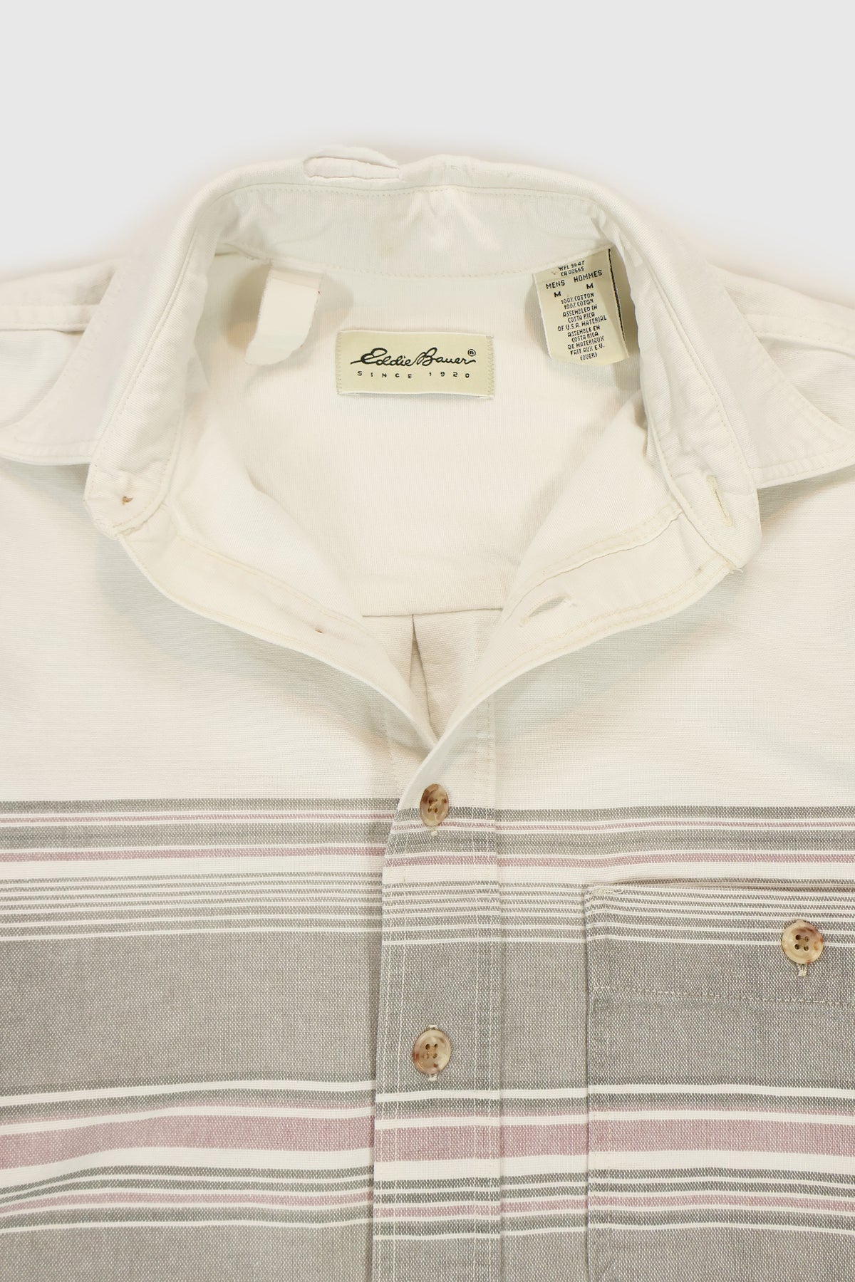 Vintage Eddie Bauer Striped Button-Down Shirt Image 3