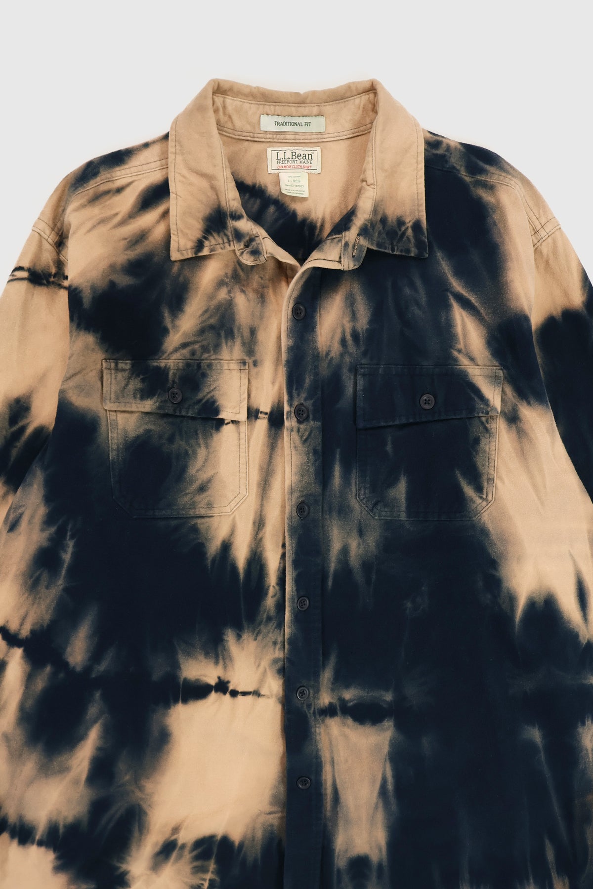Vintage L.L. Bean Bleach Tech Flannel Button-Down Shirt Image 4