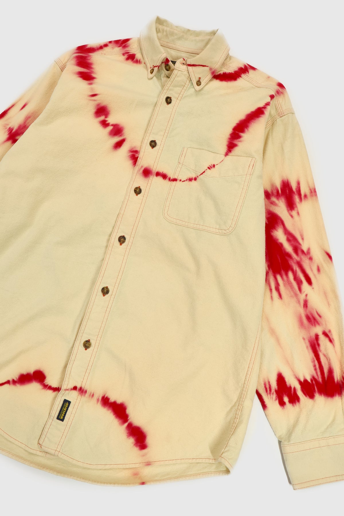 Vintage Woolrich Bleach Tech Flannel Button-Down Shirt Image 2