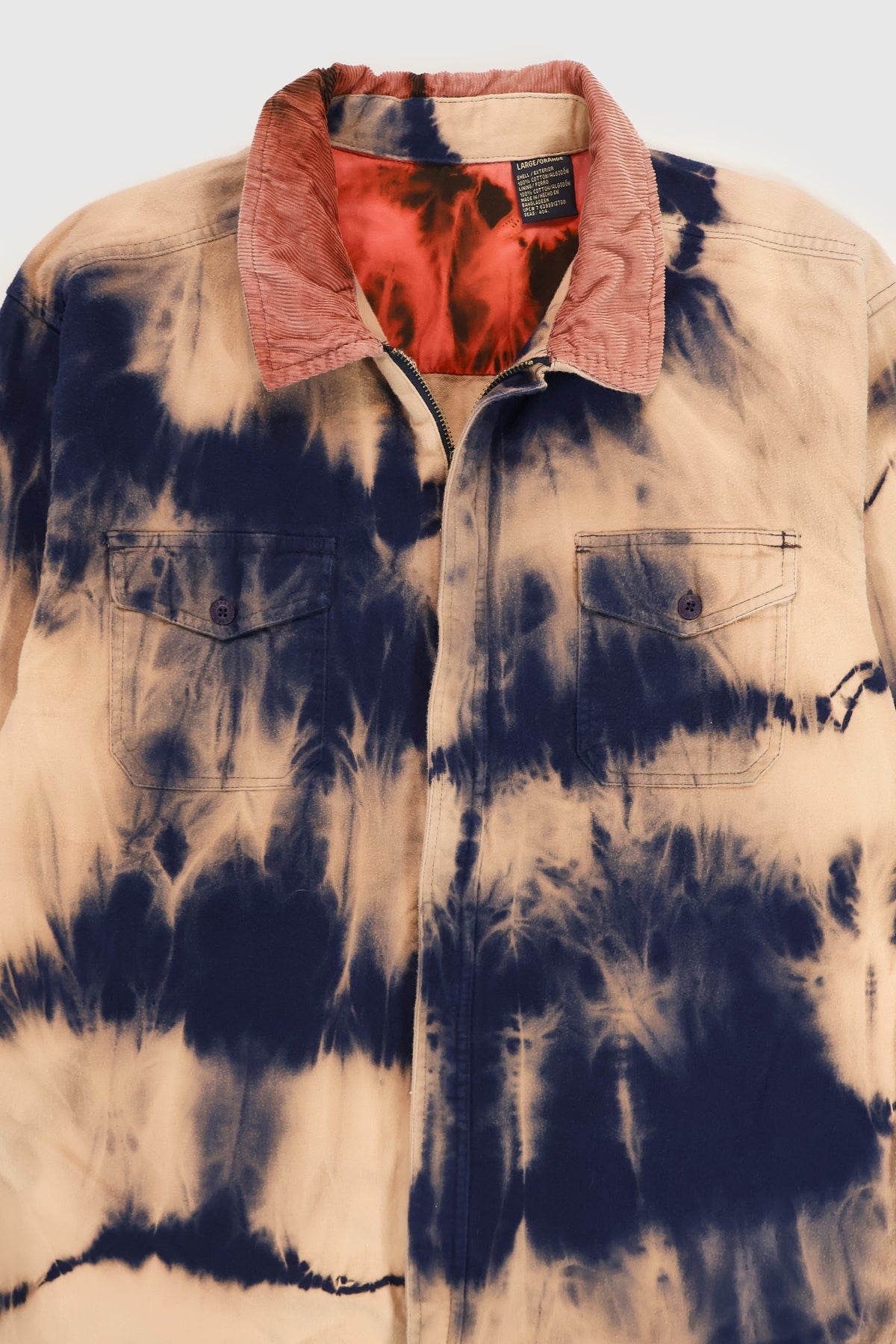 Vintage Full Zip Bleach Tech Flannel Shirt Image 2