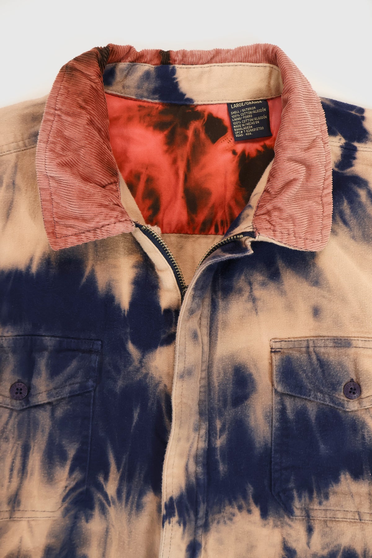 Vintage Full Zip Bleach Tech Flannel Shirt Image 3
