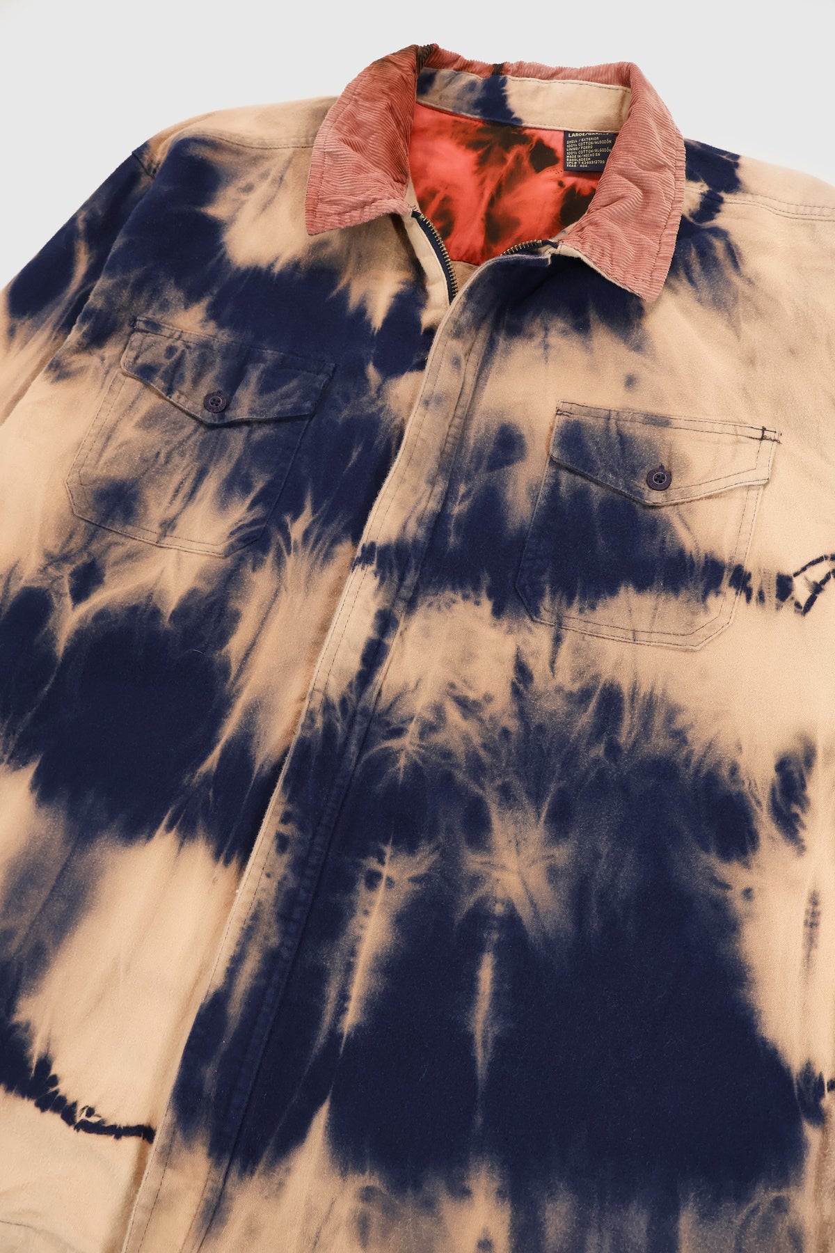 Vintage Full Zip Bleach Tech Flannel Shirt Image 4