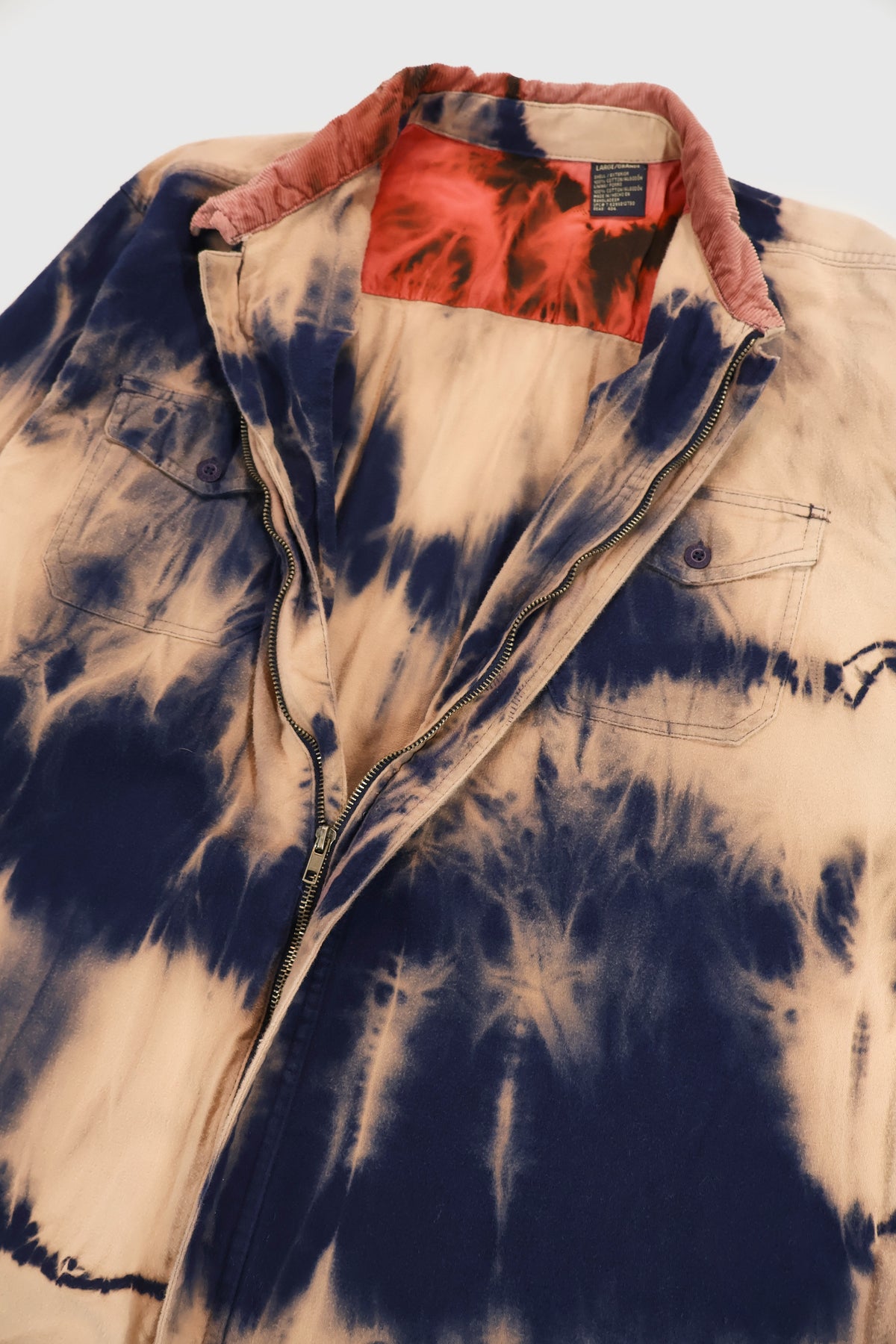 Vintage Full Zip Bleach Tech Flannel Shirt Image 5