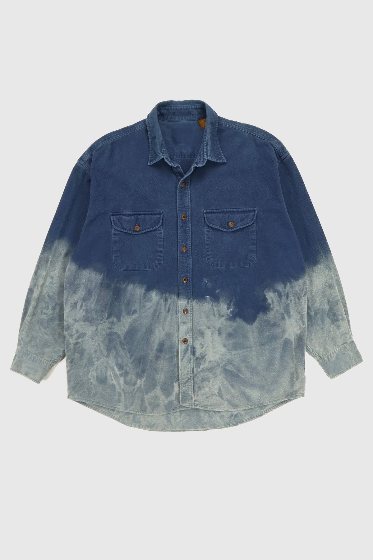 Vintage Heavyweight 50/50 Bleach Tech Flannel Button-Down Shirt Image 0