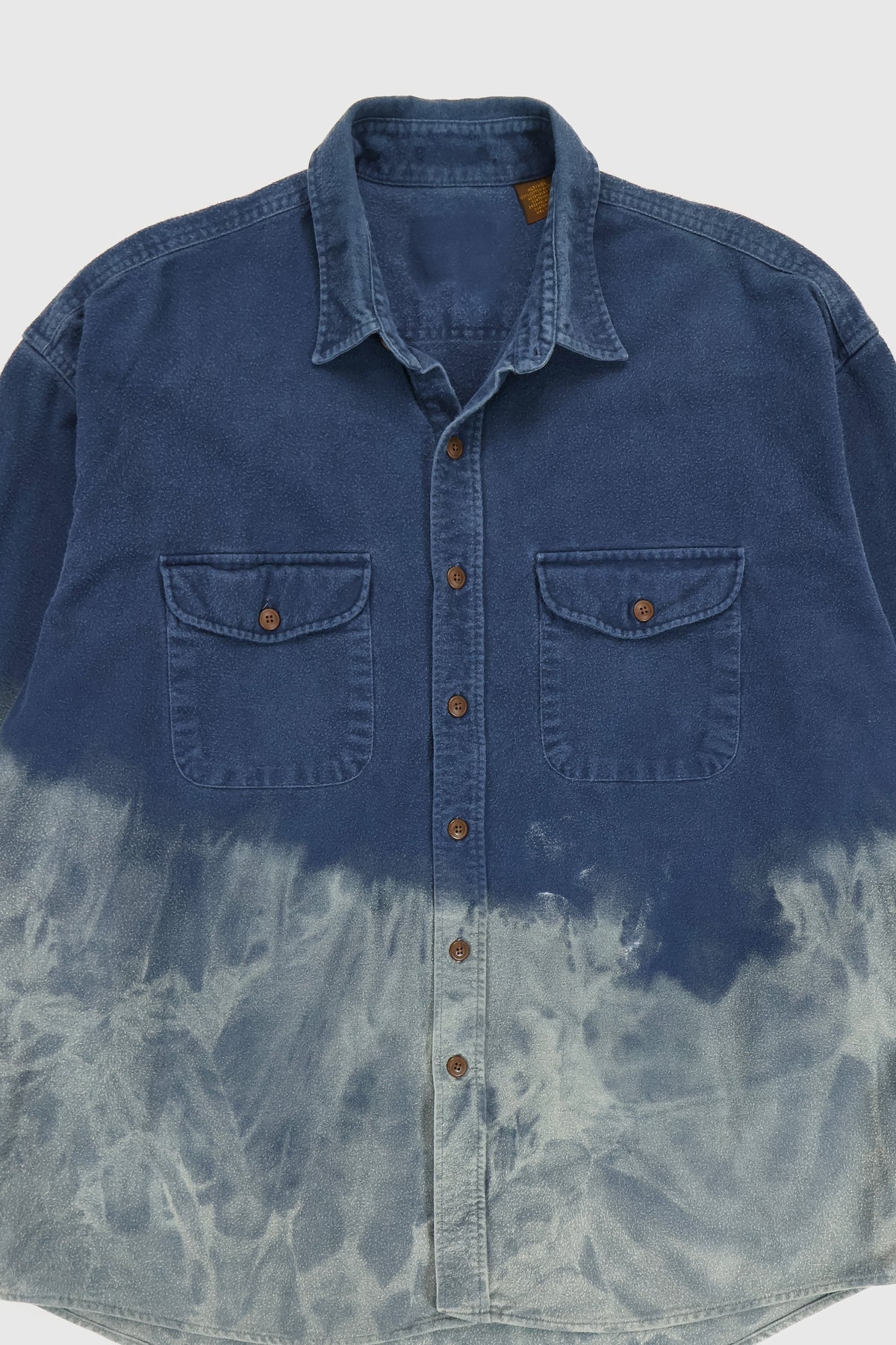 Vintage Heavyweight 50/50 Bleach Tech Flannel Button-Down Shirt Image 3