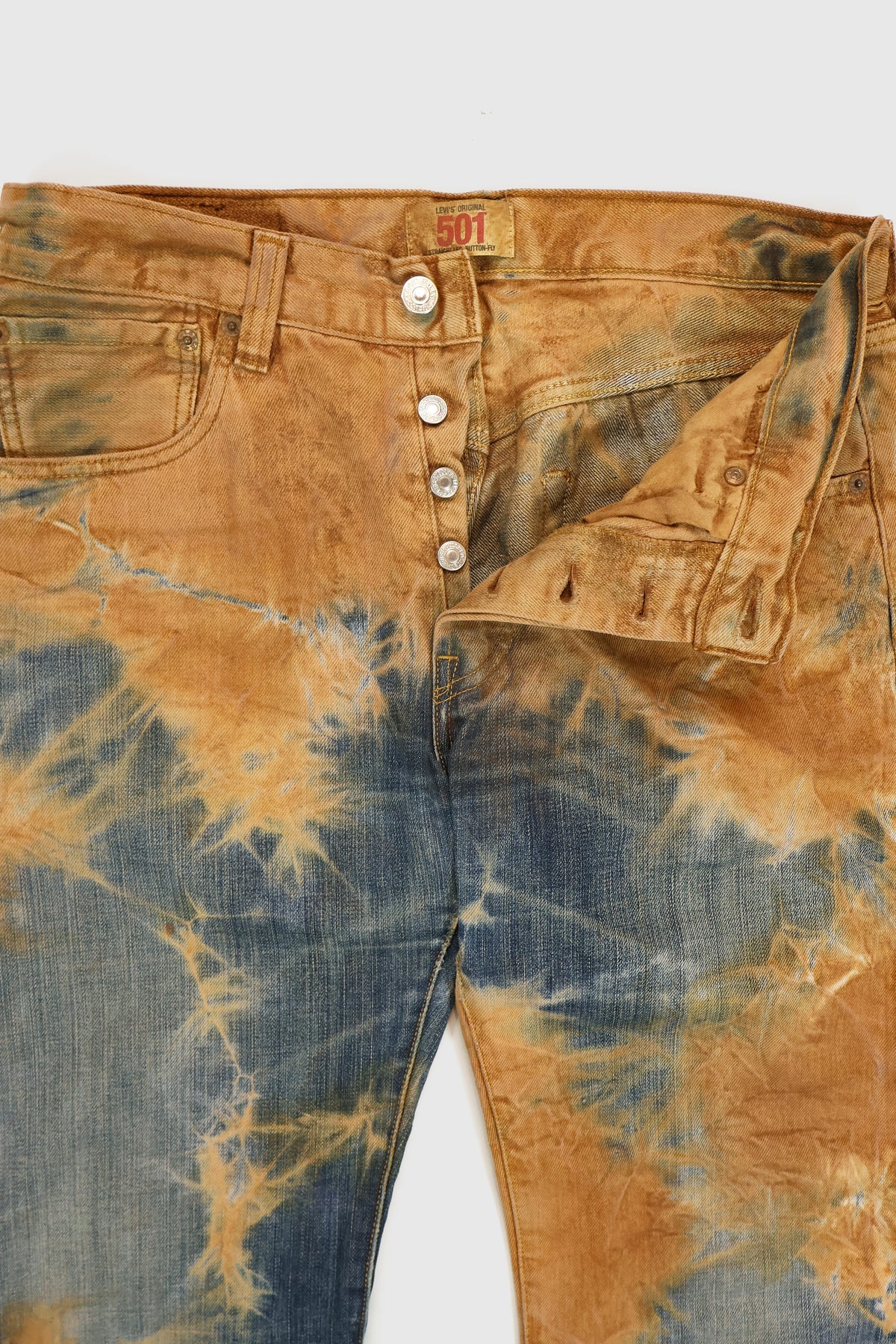 Vintage Levi's 501 Button-Fly Dye Tech Jeans Image 3