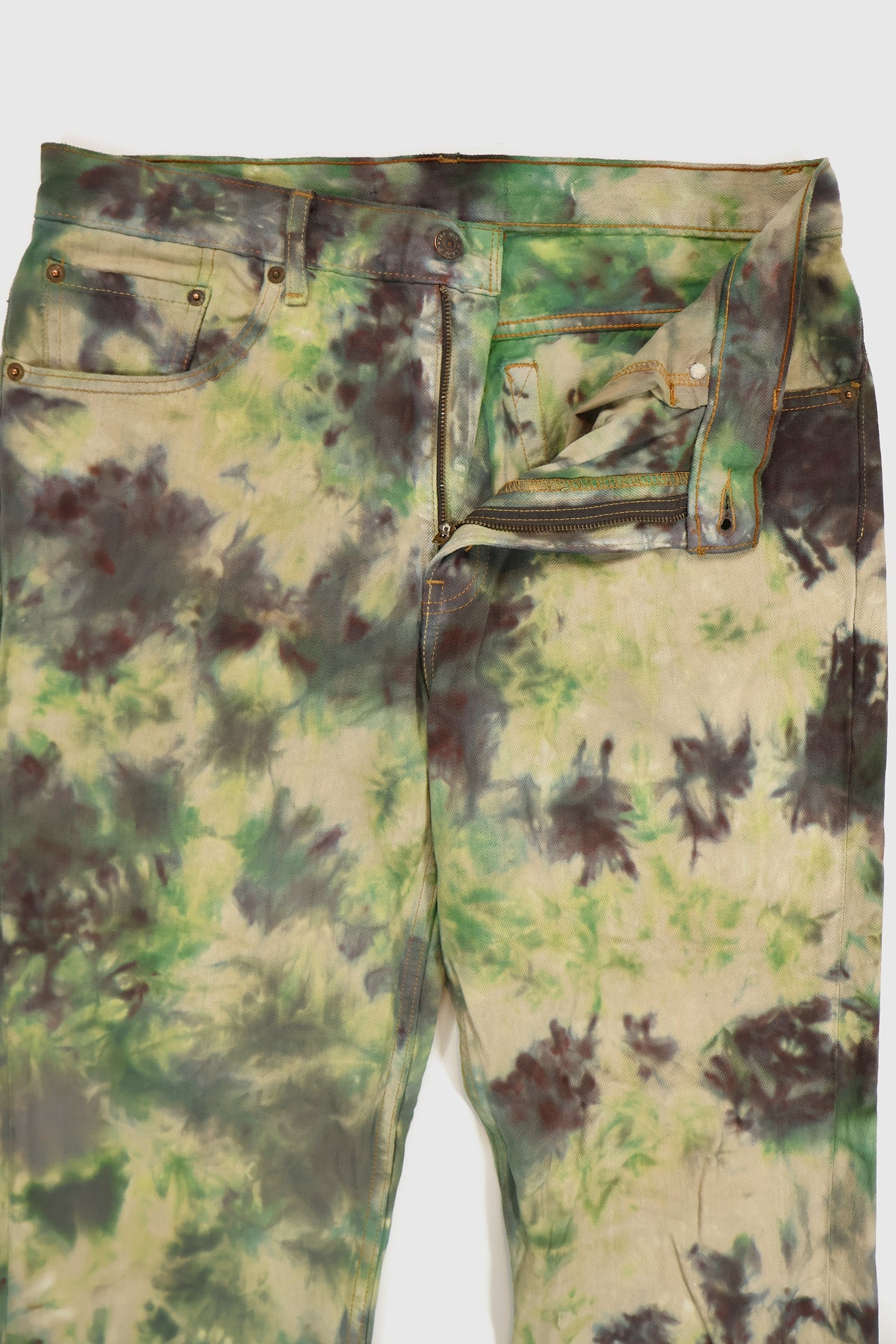 Vintage Green Dye Tech Straight Fit Jeans Image 3