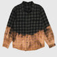 Vintage Black Plaid 50/50 Bleach Tech Button-Down Shirt Image 0