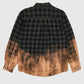 Vintage Black Plaid 50/50 Bleach Tech Button-Down Shirt Image 1