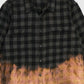 Vintage Black Plaid 50/50 Bleach Tech Button-Down Shirt Image 3