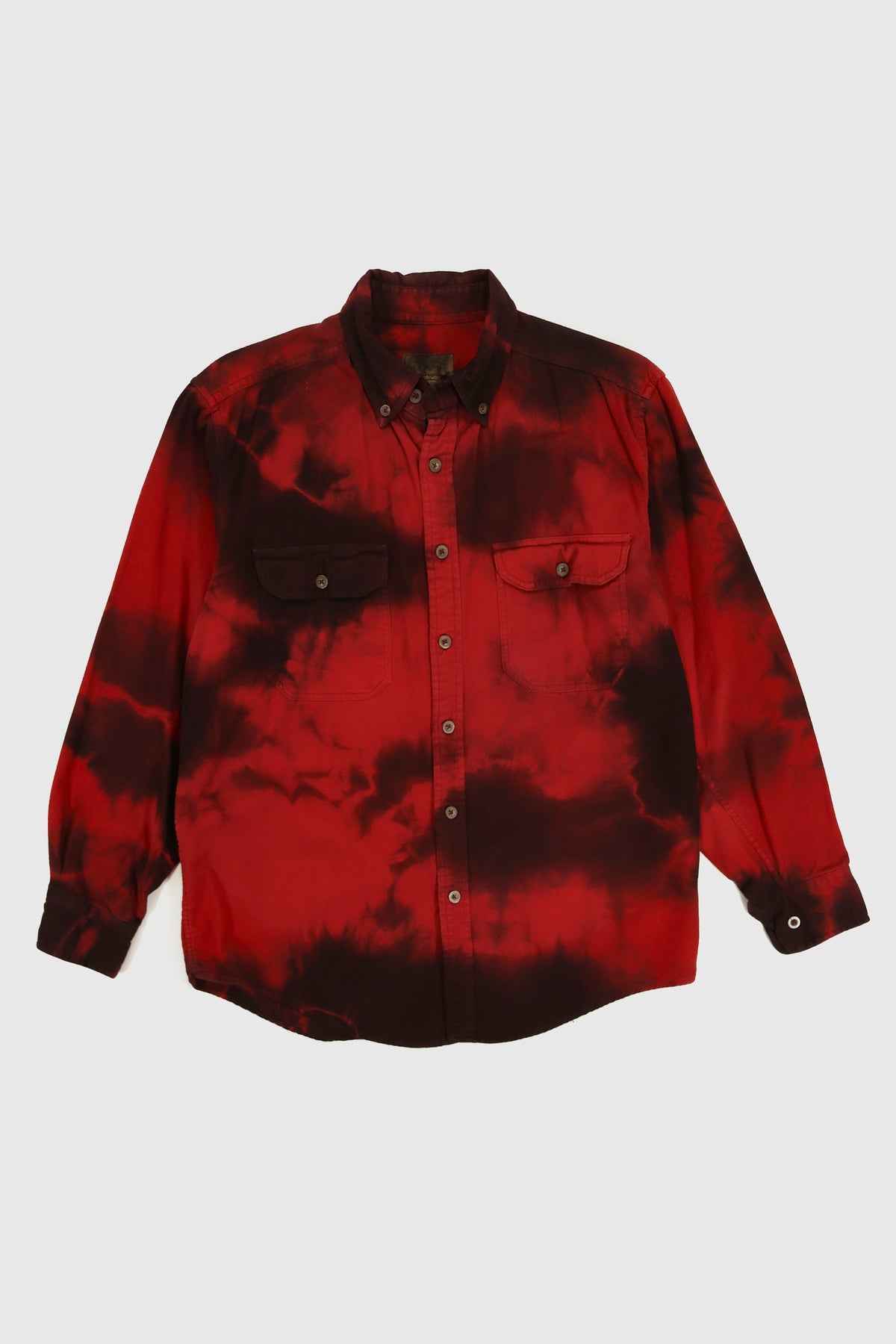Vintage Red Dye Tech Flannel Button-Down Shirt Image 0