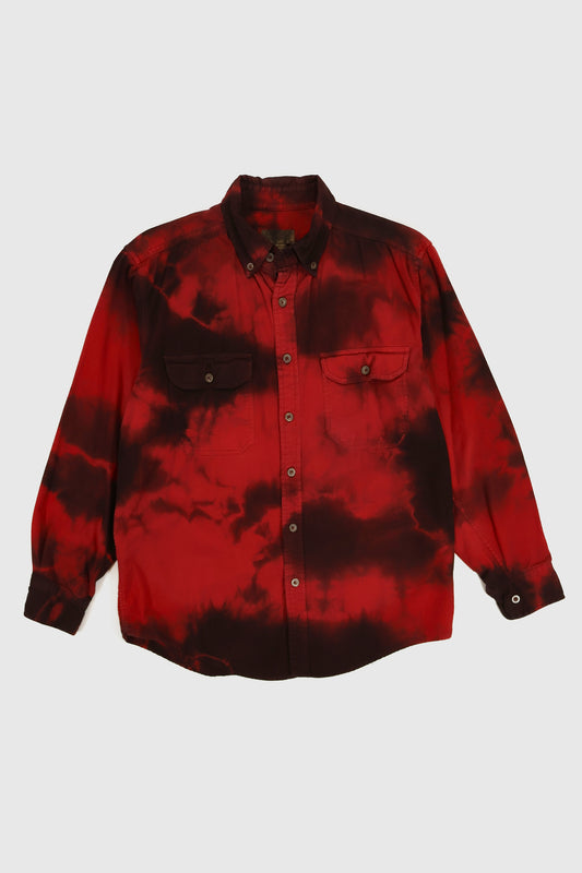 Vintage Red Dye Tech Flannel Button-Down Shirt Image 0