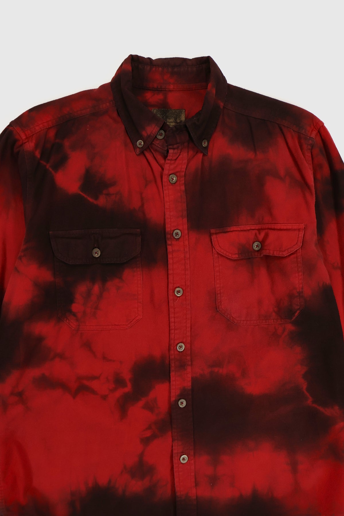 Vintage Red Dye Tech Flannel Button-Down Shirt Image 5