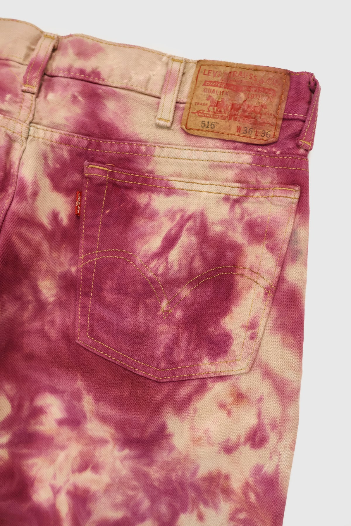 Vintage Levi's Red Dye Tech 516 Straight Fit Jeans Image 4