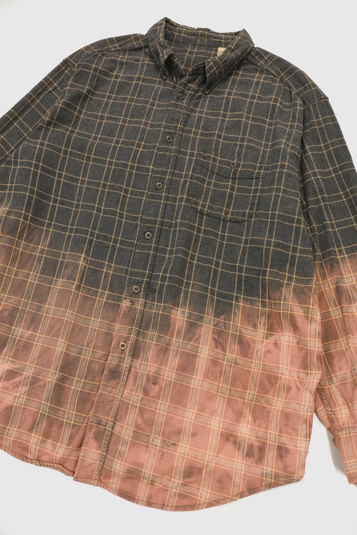 Vintage Bleached Flannel Button-Down Shirt Image 2