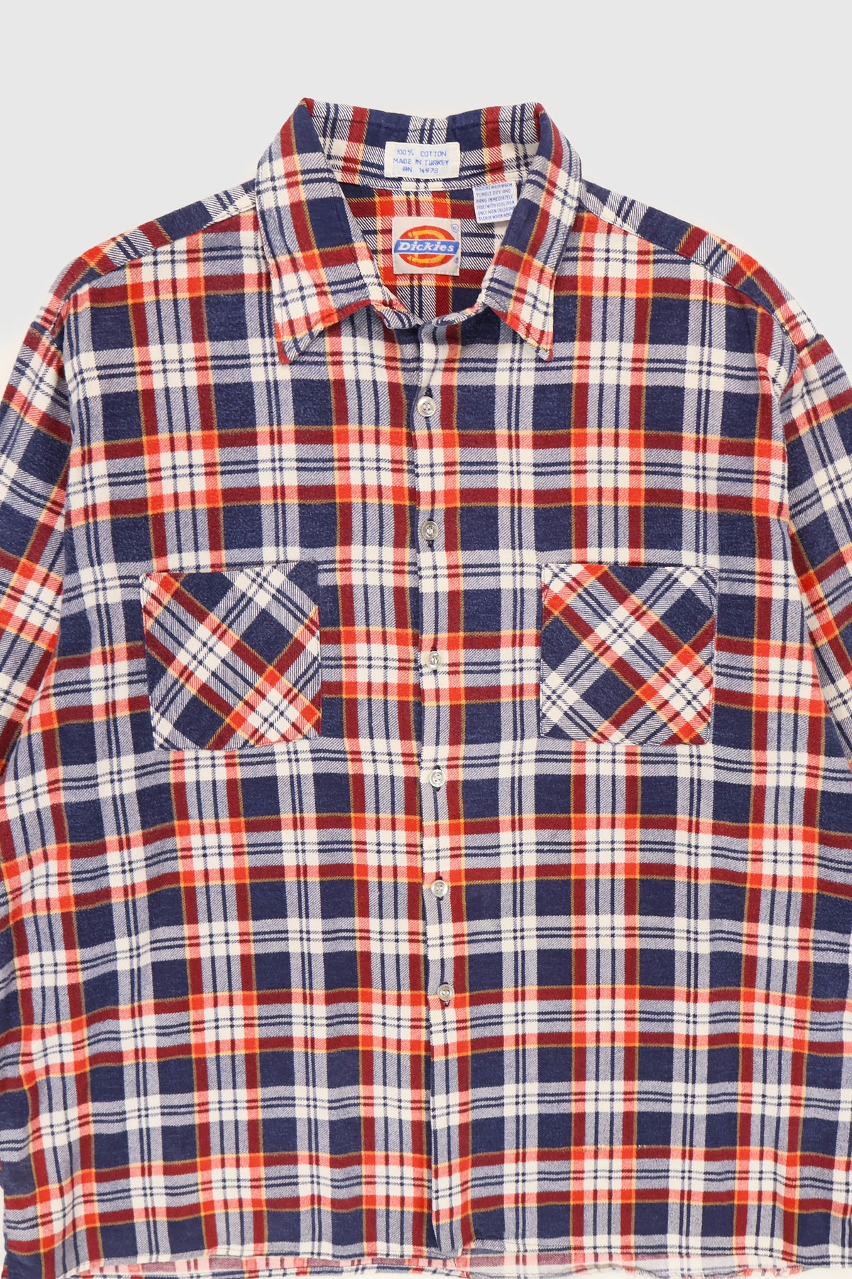 Vintage Dickies Lightweight Flannel Button-Down Shirt Image 3