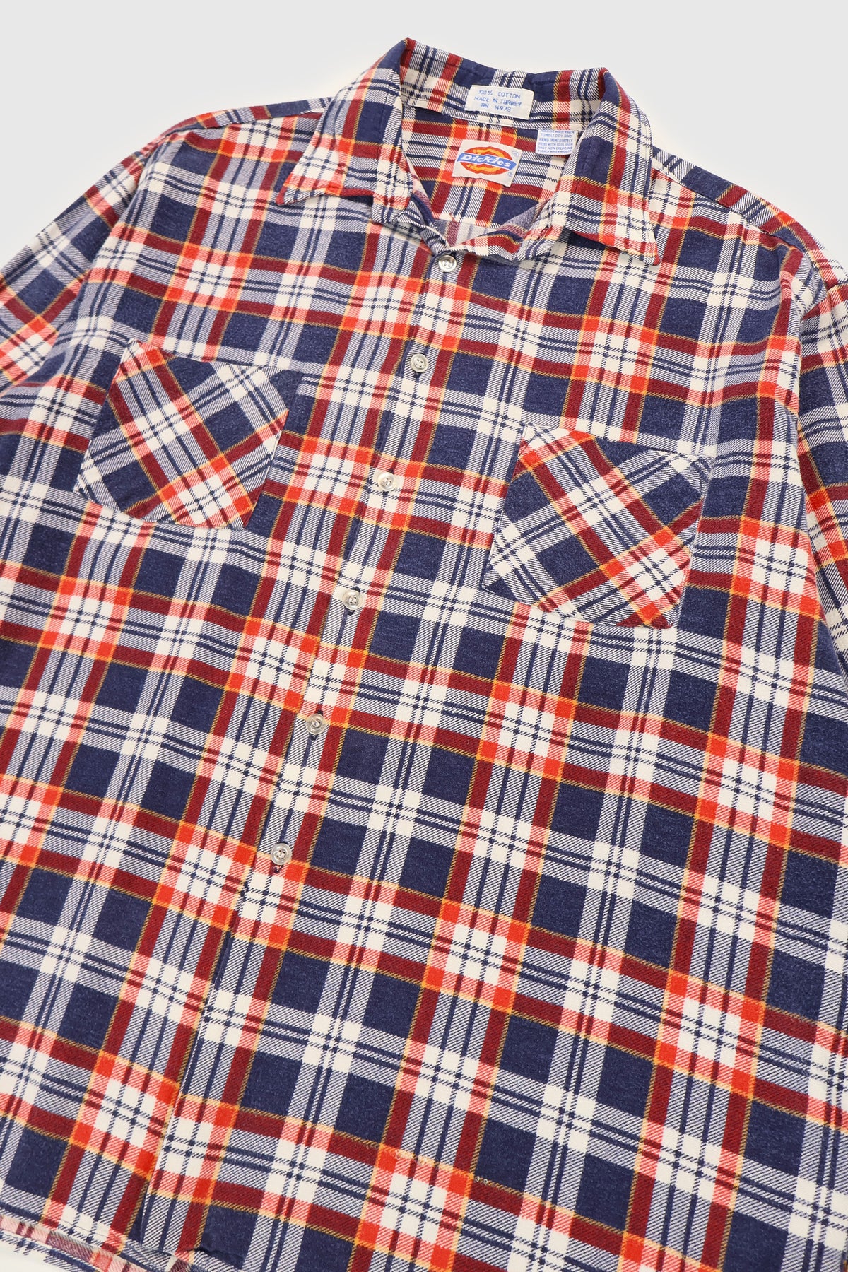 Vintage Dickies Lightweight Flannel Button-Down Shirt Image 1