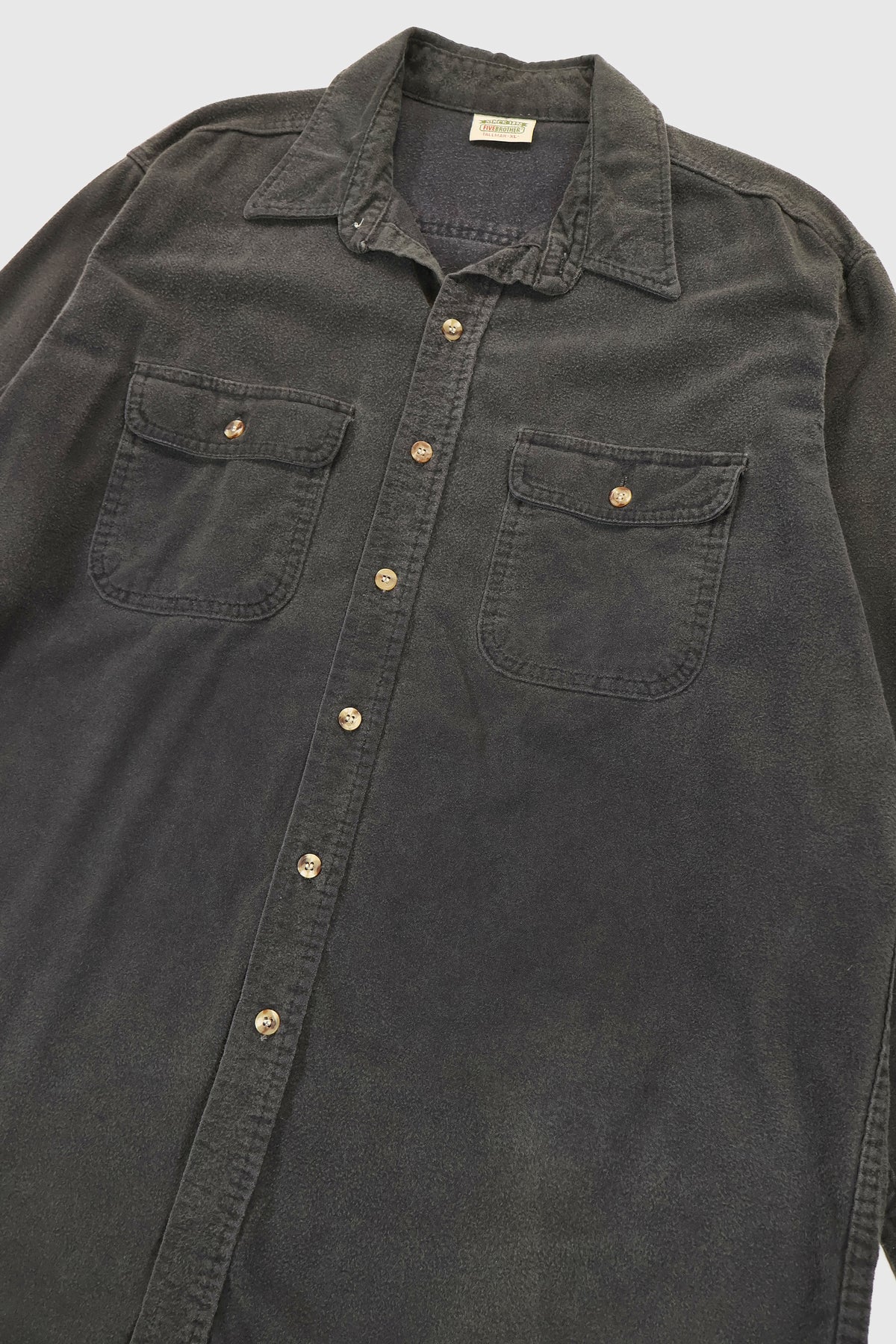 Vintage Heavyweight Flannel Button-Down Shirt Image 1