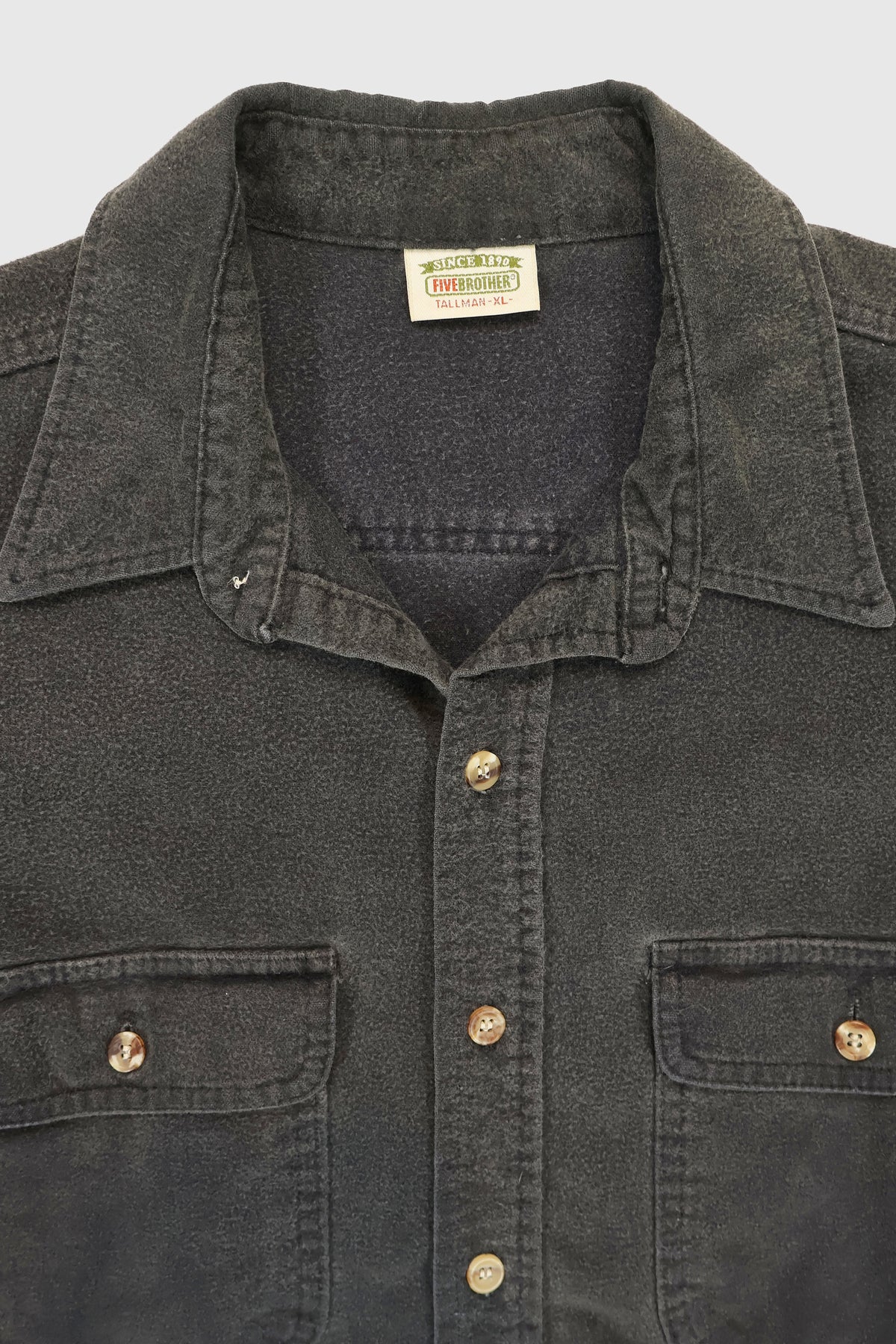 Vintage Heavyweight Flannel Button-Down Shirt Image 2
