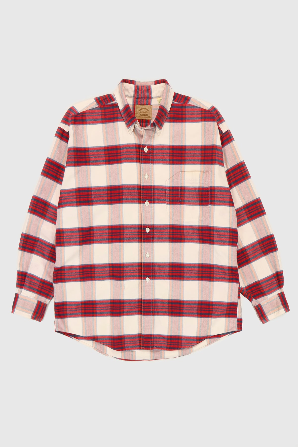 Vintage Red Plaid Button-Down Shirt Image 0