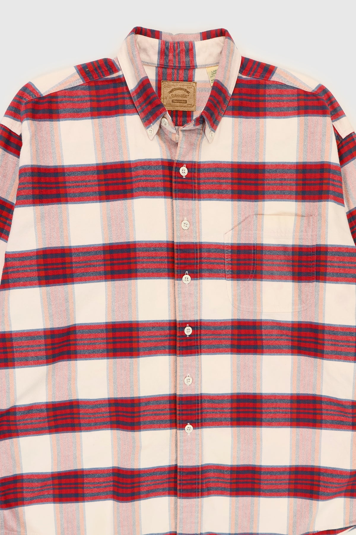 Vintage Red Plaid Button-Down Shirt Image 3