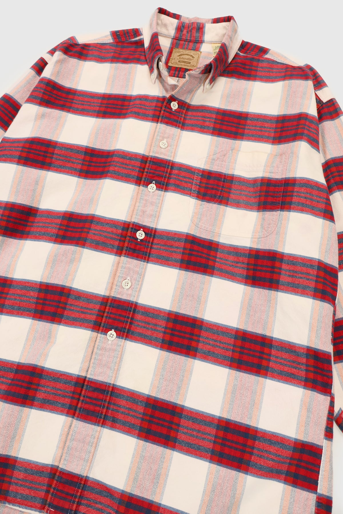 Vintage Red Plaid Button-Down Shirt Image 1