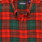 Vintage Frayed Land's End Plaid Button-Down Shirt Image 2
