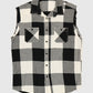 Vintage Plaid Sleeveless Button Down Shirt Image 0