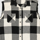 Vintage Plaid Sleeveless Button Down Shirt Image 1