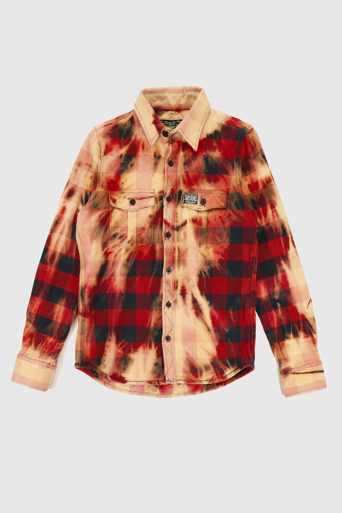 Vintage Bleached Heavyweight Plaid Button-Down Shirt Image 0