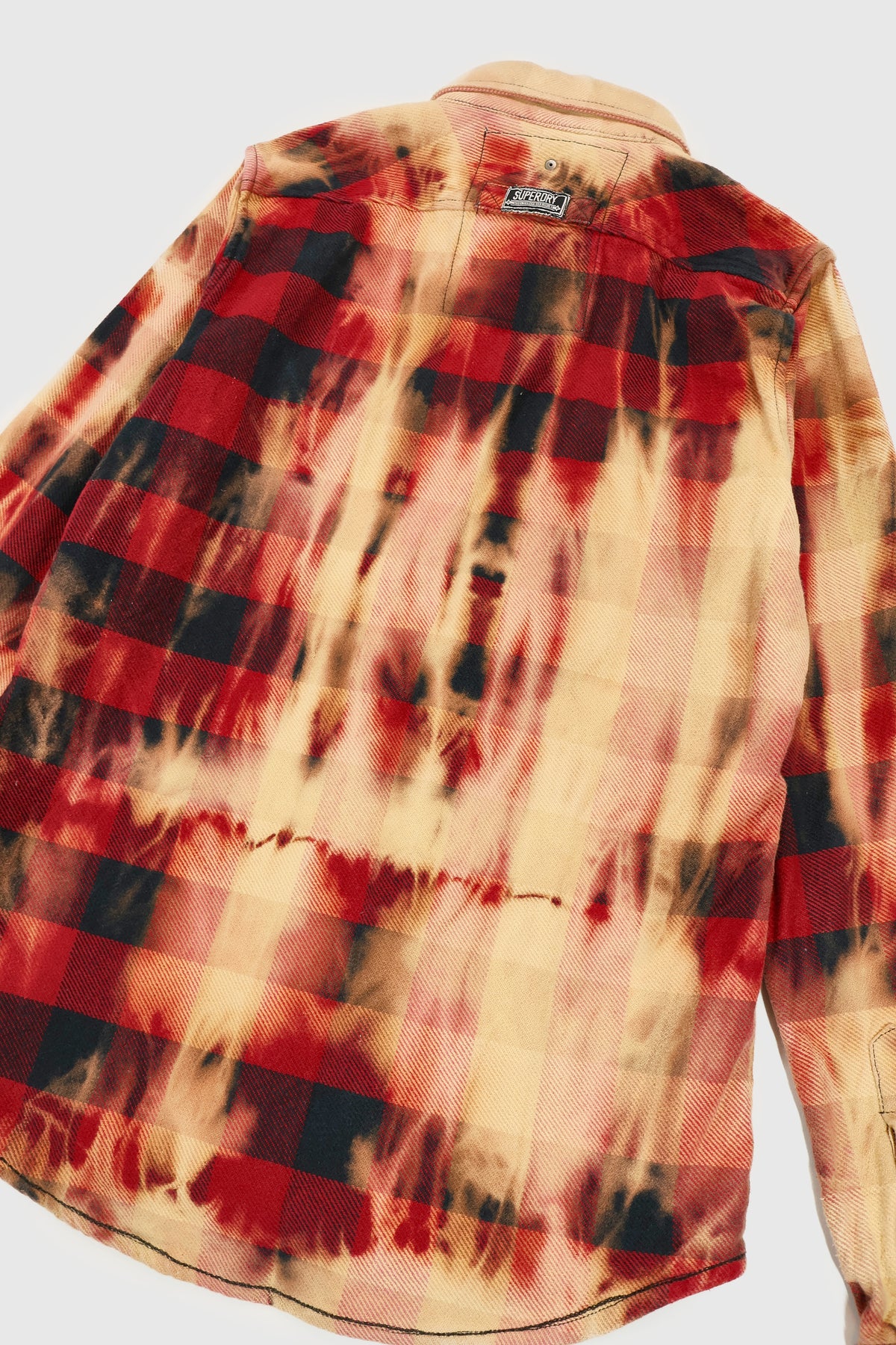 Vintage Bleached Heavyweight Plaid Button-Down Shirt Image 5