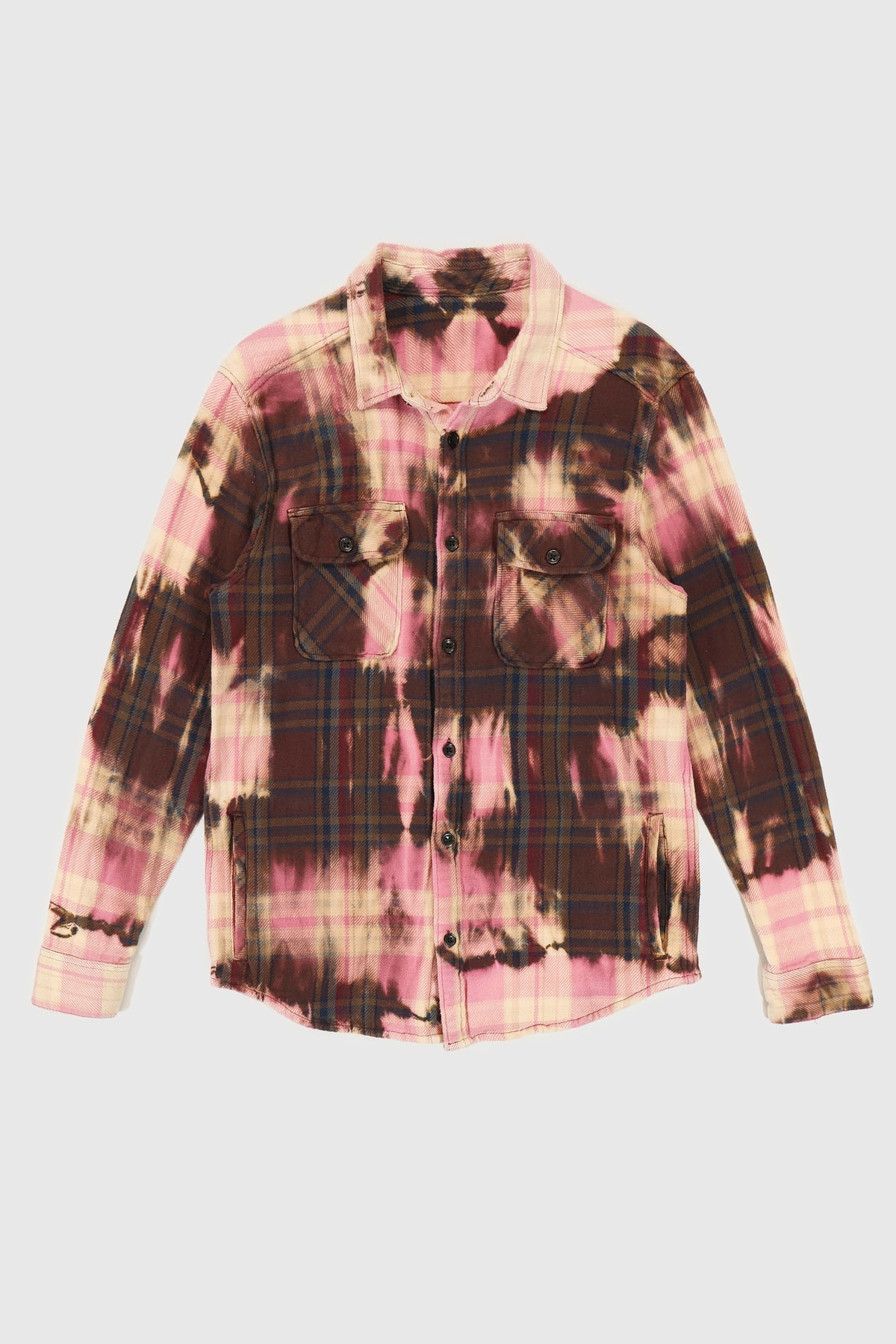 Vintage Bleached Flannel Button-Down Shirt Image 0