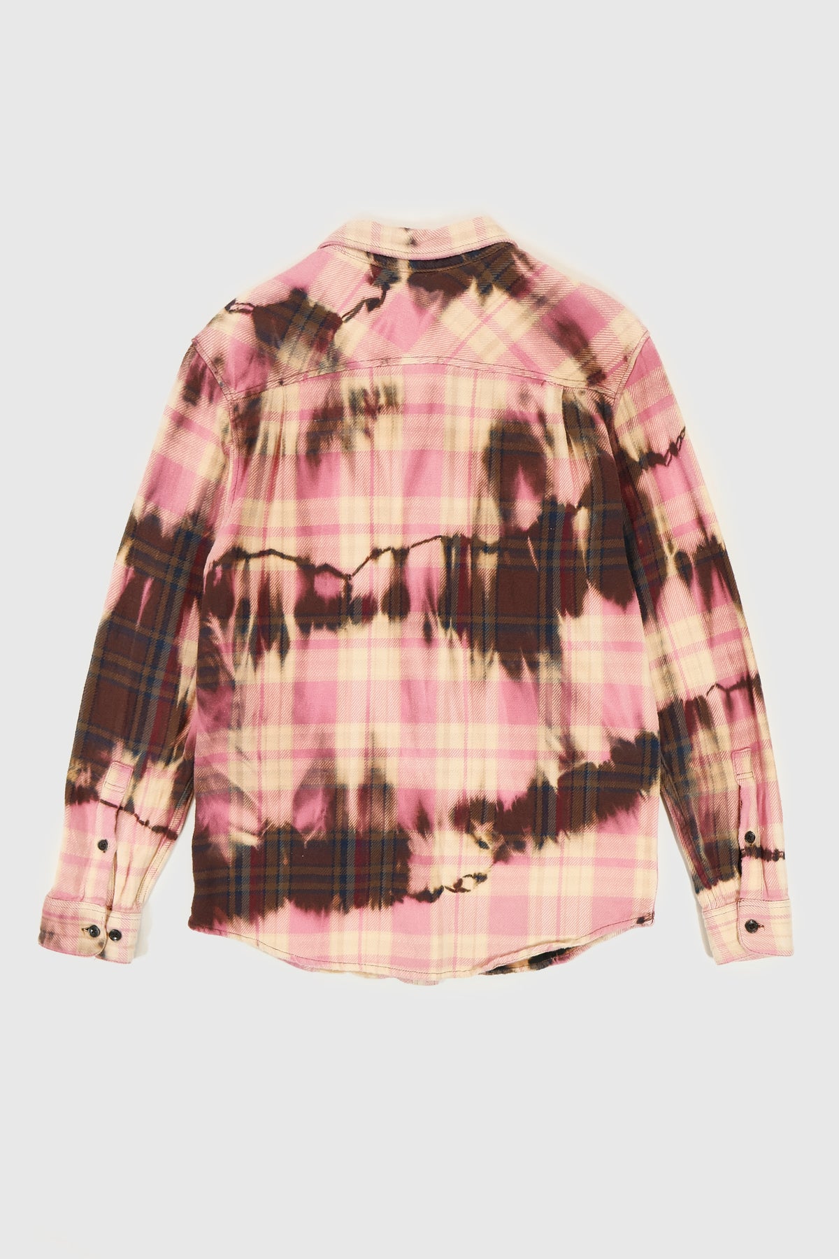 Vintage Bleached Flannel Button-Down Shirt Image 1
