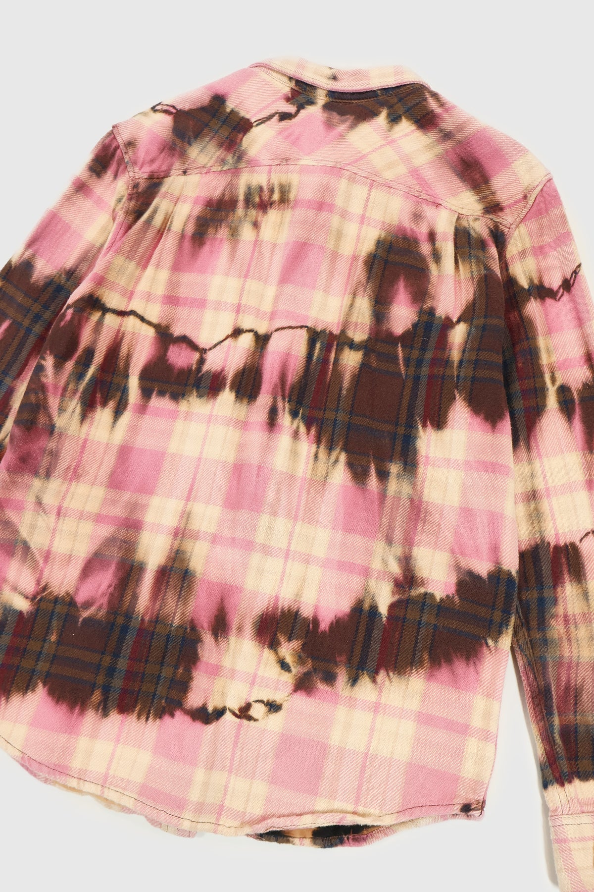 Vintage Bleached Flannel Button-Down Shirt Image 6