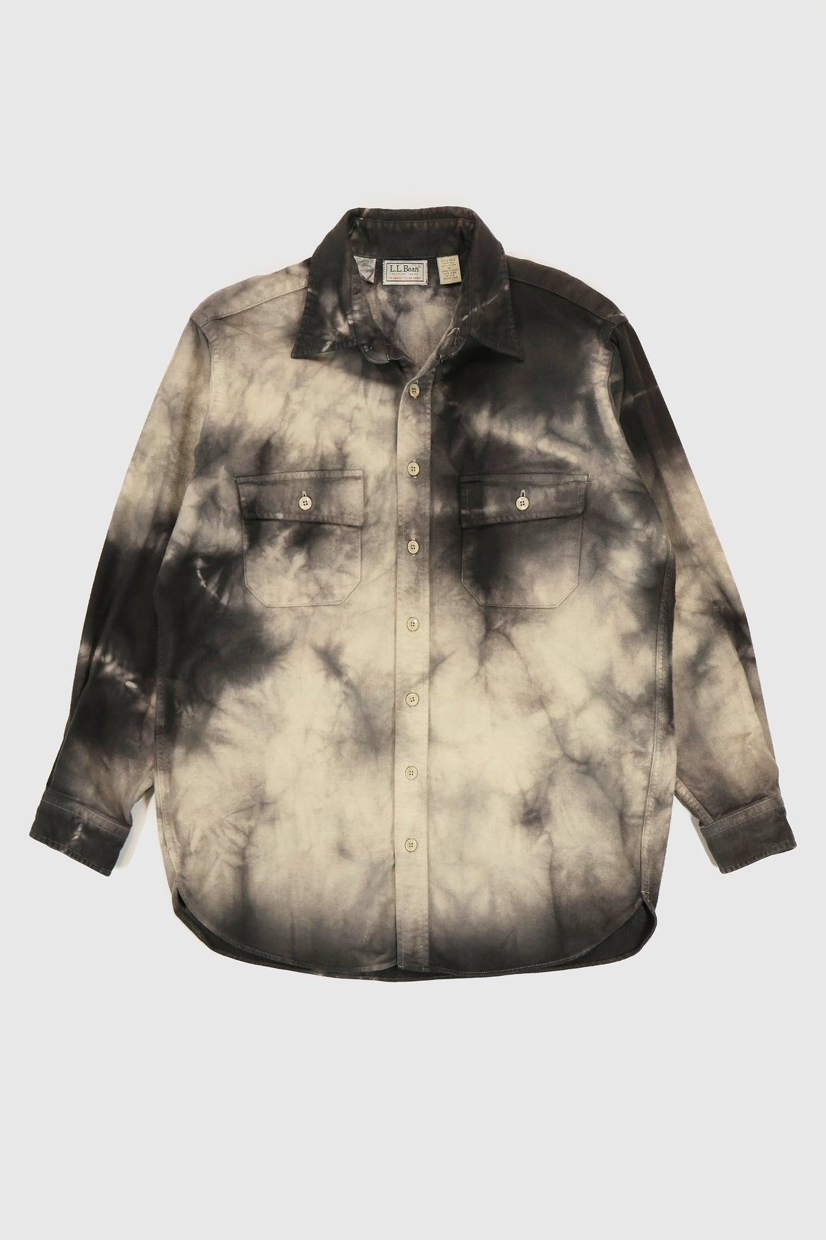Vintage L.L. Bean Dye Tech Flannel Button-Down Shirt Image 0